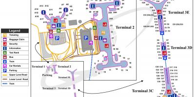 Aeroportin ndërkombëtar të pekinit terminal 3 harta