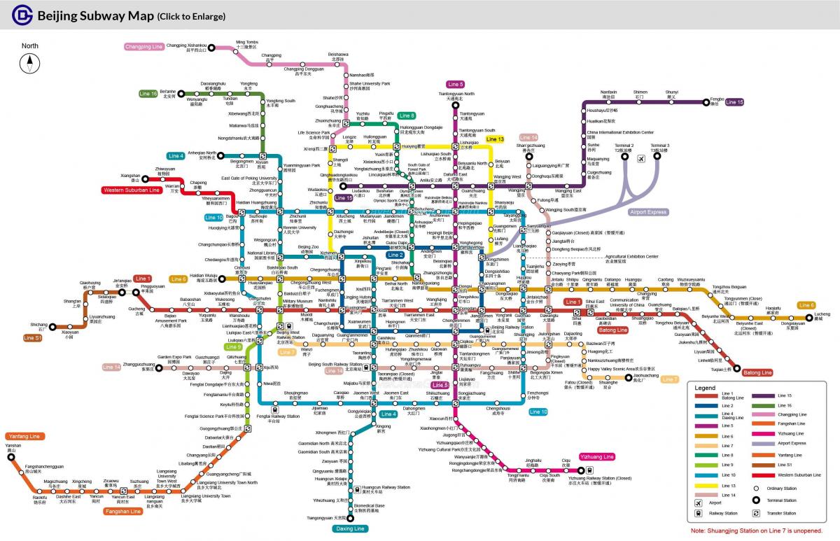 harta e Pekinit stacionin e metrosë