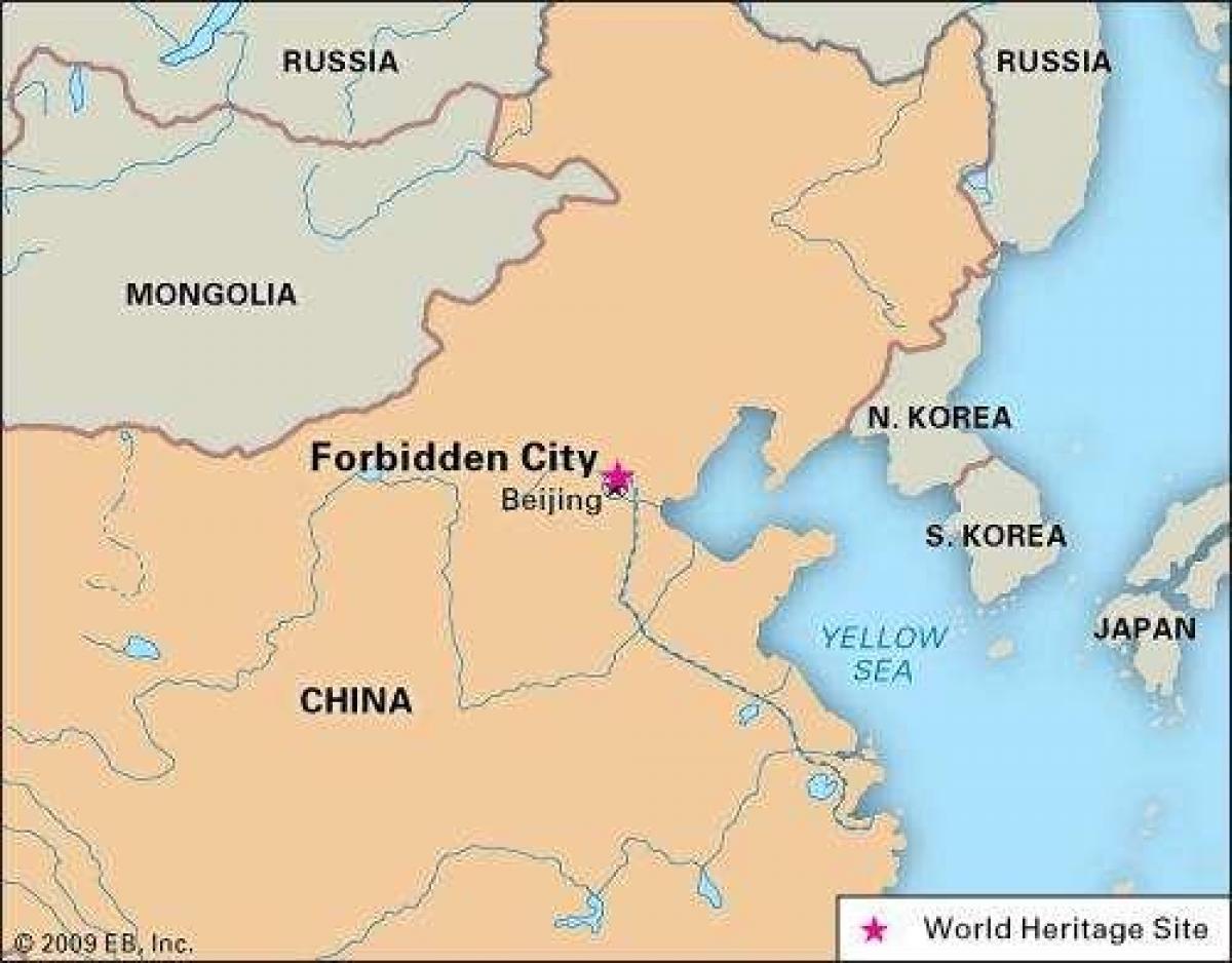 forbidden city Kinë hartë