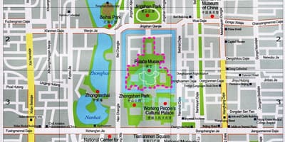 Harta Pekin atraksione turistike